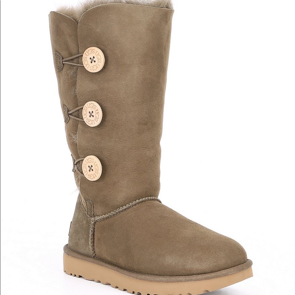 UGG Bailey Triple Button Khaki Boots
